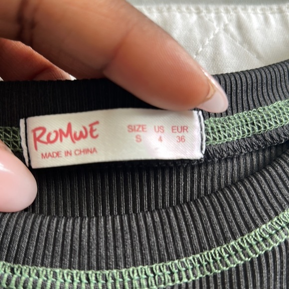 Romwe “Good Times” Crop tank top Sz S - Picture 2 of 3